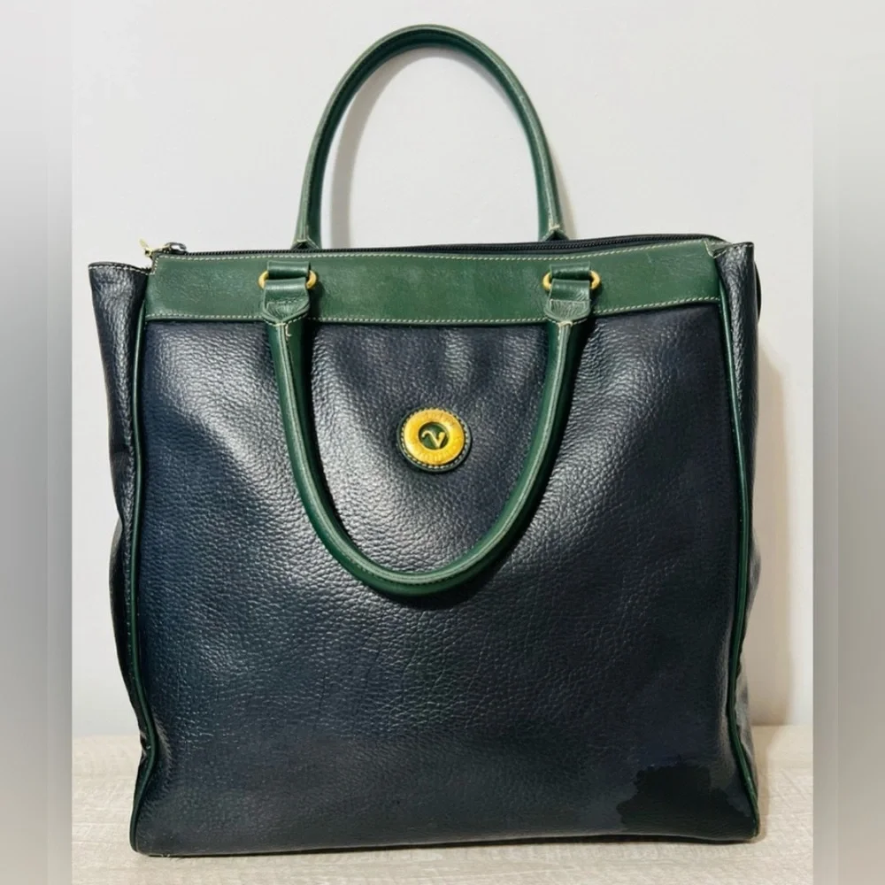 Vintage Rudolph Valentino Black Leather Bag - Picture 3 of 12